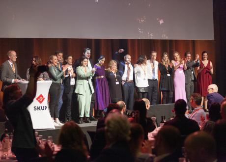 Deler av SKUP-styret under konferansen i 2022. 