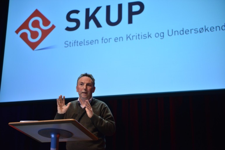 Jan Gunnar Furuly holder åpningstale for SKUP 2015. 